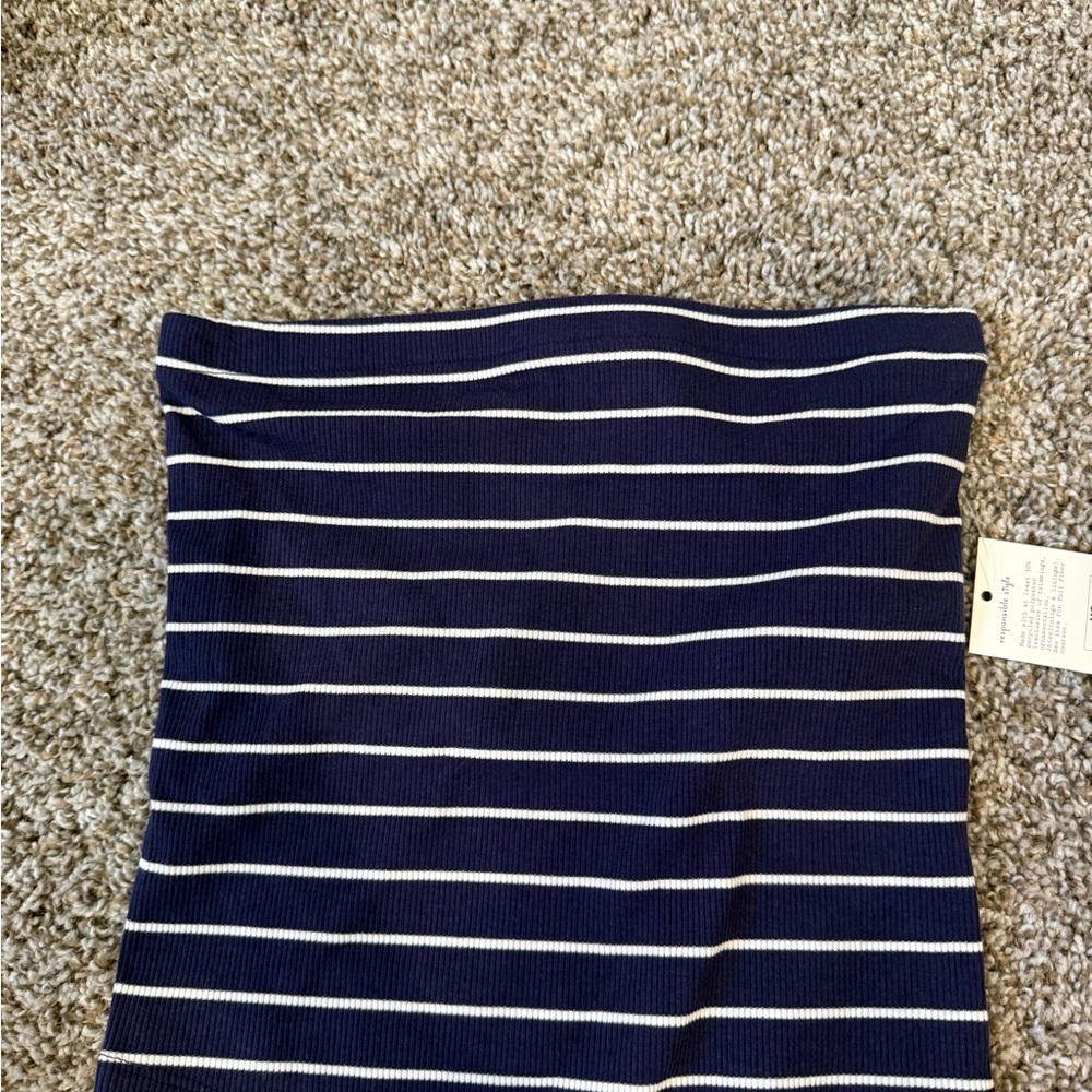 striped target tube top